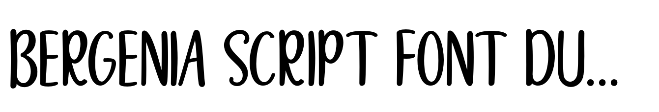 Bergenia Script Font Duo Sans